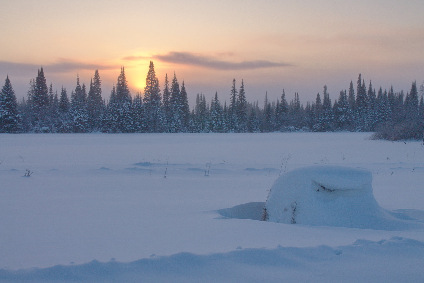 Bei Sonnenuntergang.