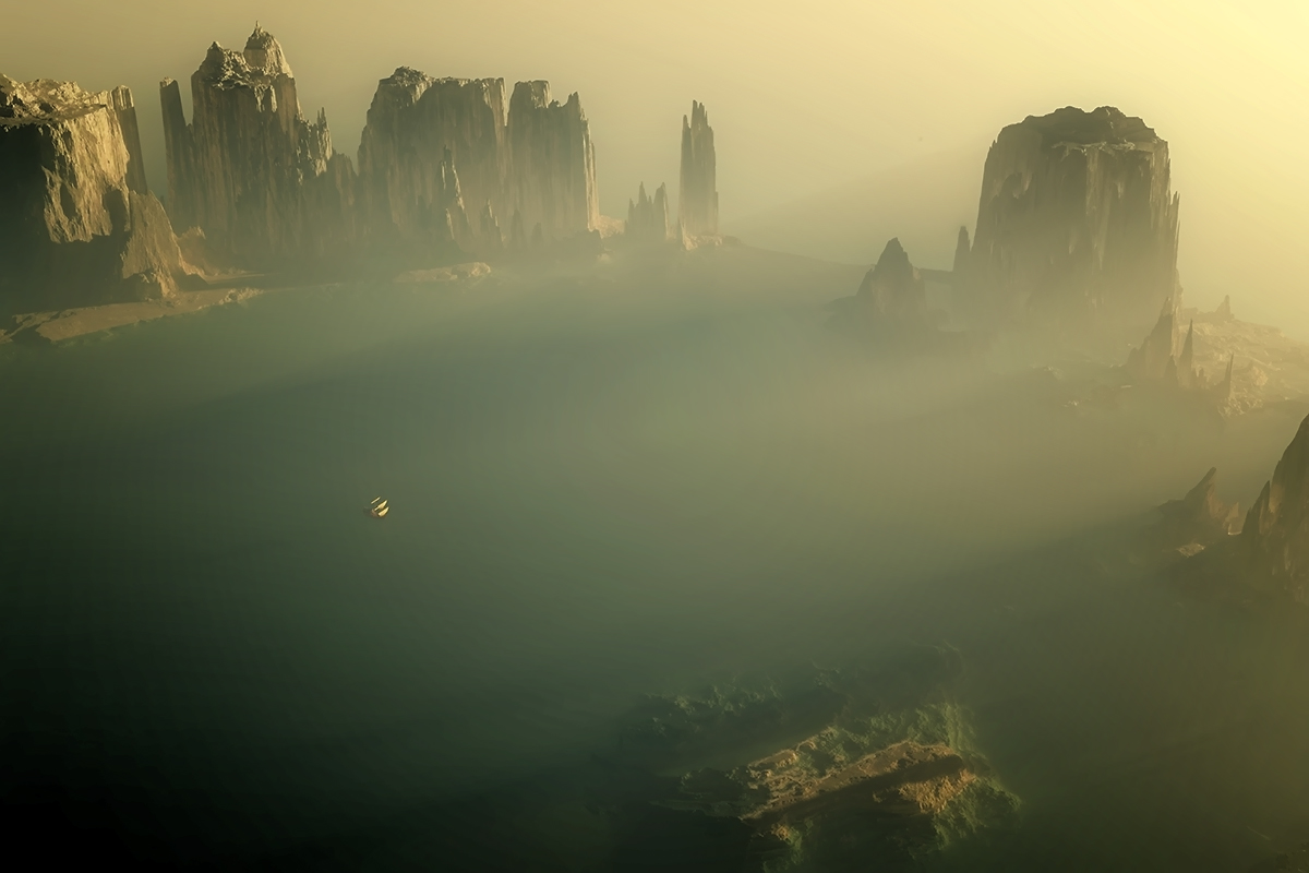 In einer ruhigen Bucht ...