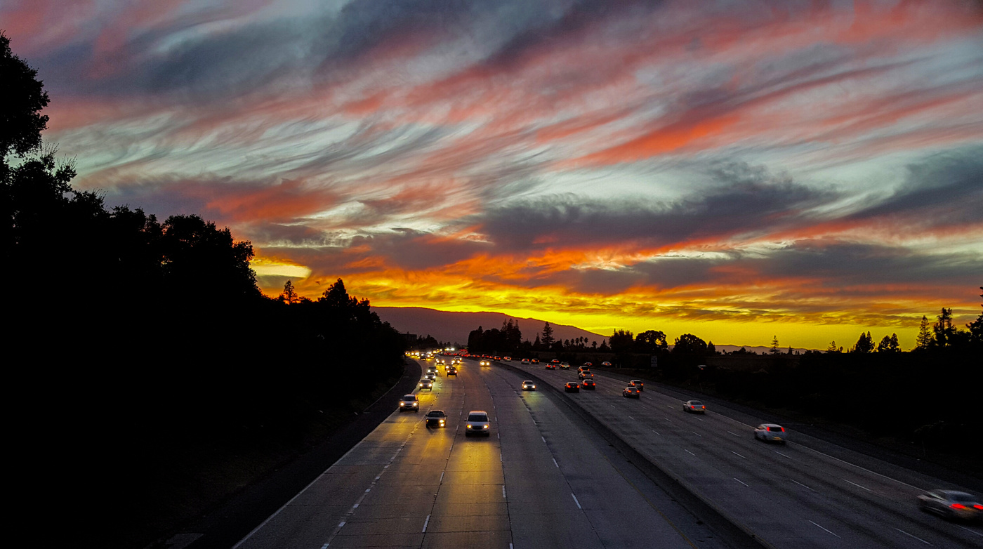 highway sunset