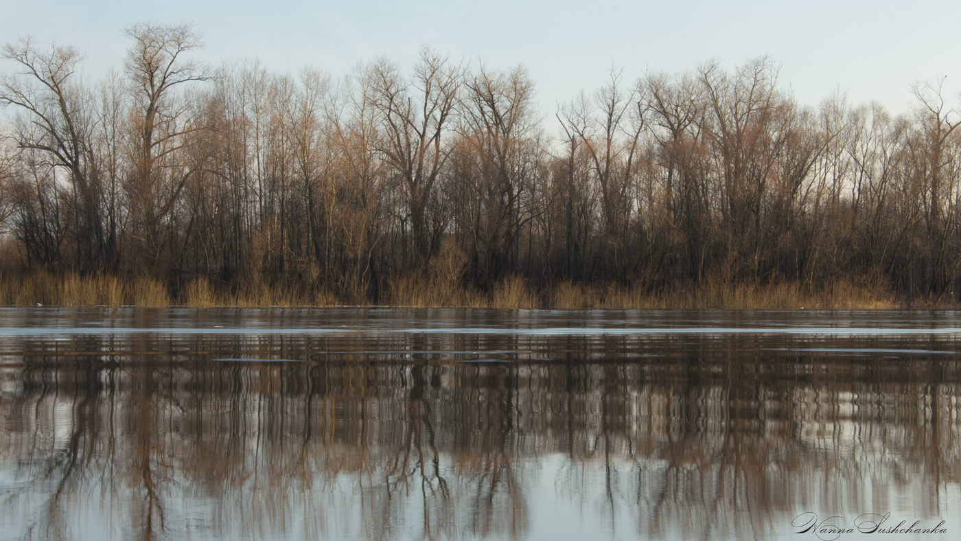 Sonnenuntergang am Ufer