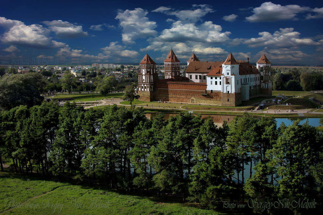 fliegt über das Nest ...