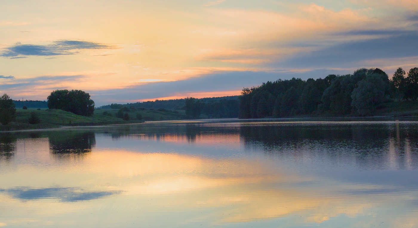 Sonnenuntergang auf dem See