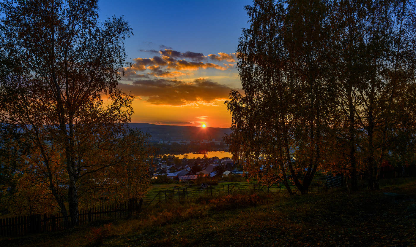 Der letzte Strahl des Sonnenuntergangs
