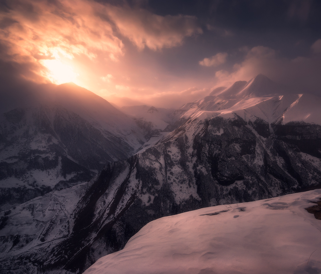 Sonnenuntergang im Winter