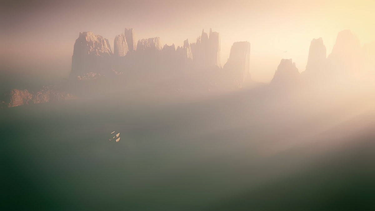 In einer ruhigen Bucht ...