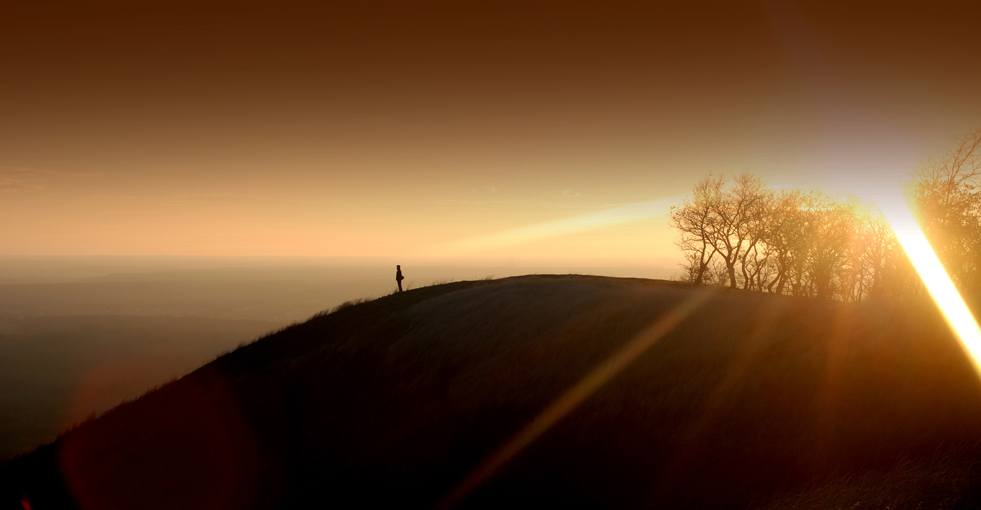 Sonnenuntergang in den Bergen