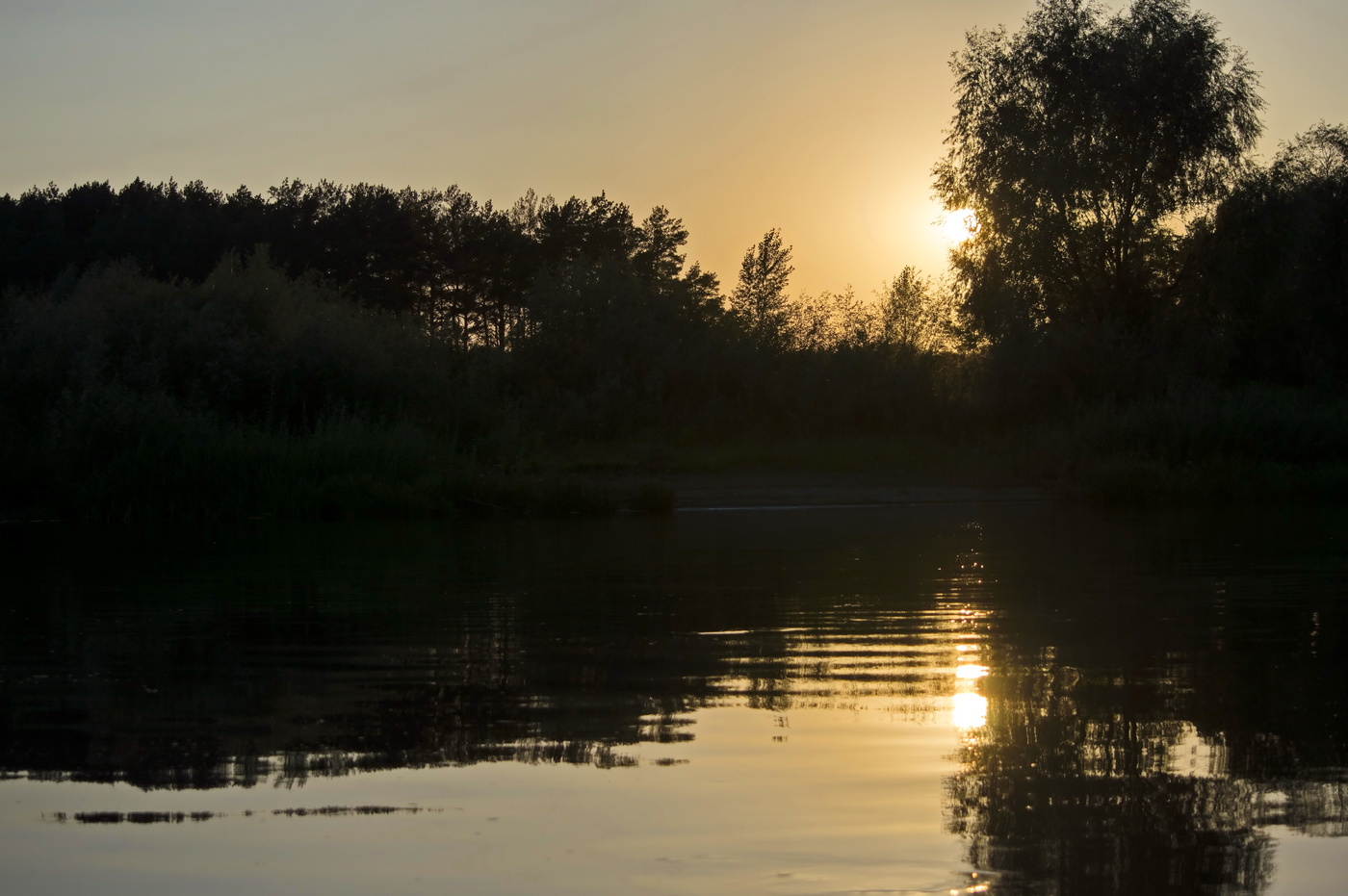 Bei Sonnenuntergang.