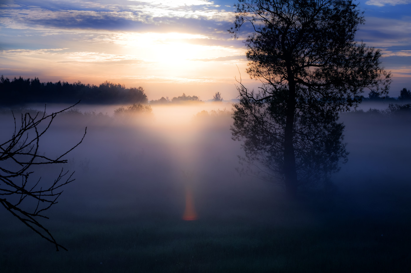 nebligen Morgengrauen
