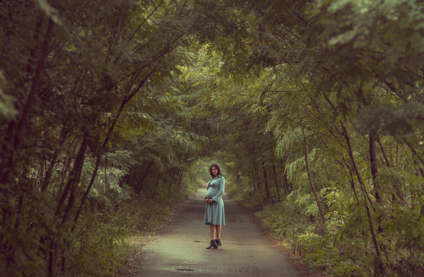 Woman in the forest...