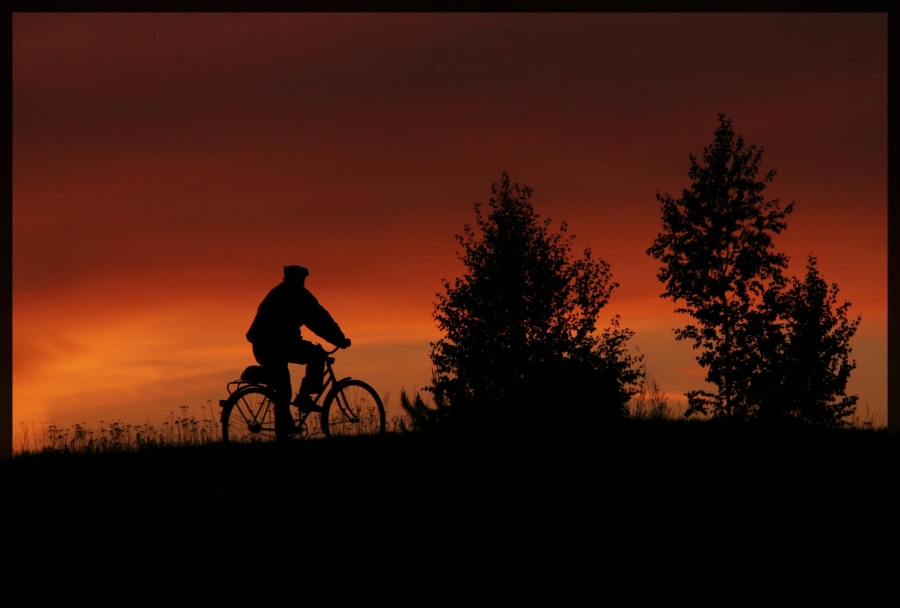 Ging in den Sonnenuntergang ...