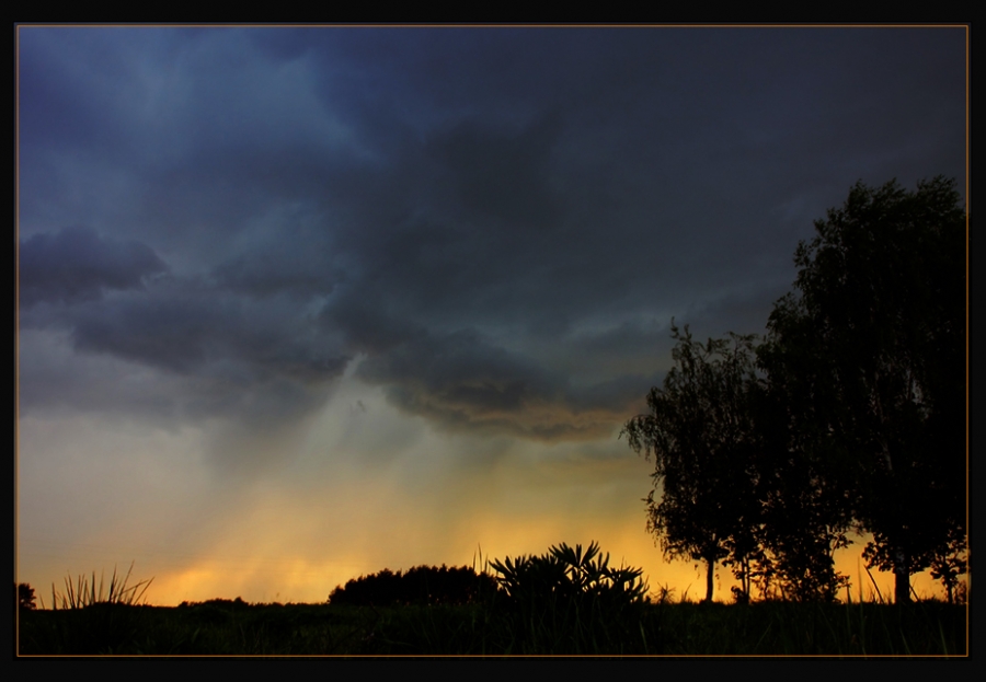 Fünf Minuten vor dem regen.
