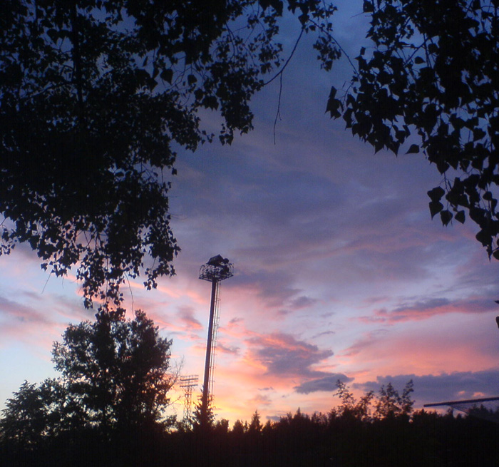 Sonnenuntergang in der Stadt