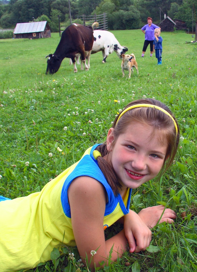 Nun, in einem Dorf in den Sommer