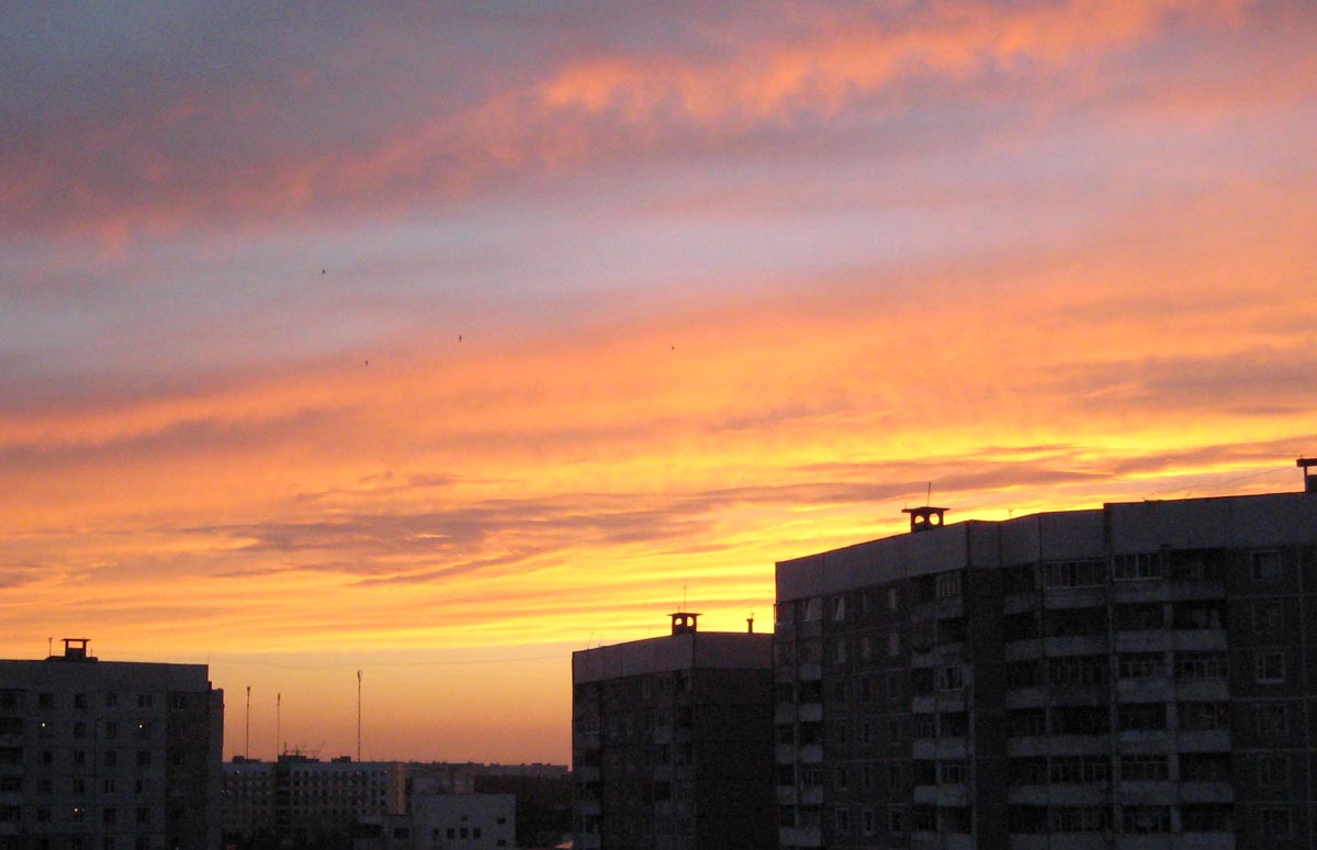 Sonnenuntergang über der Stadt