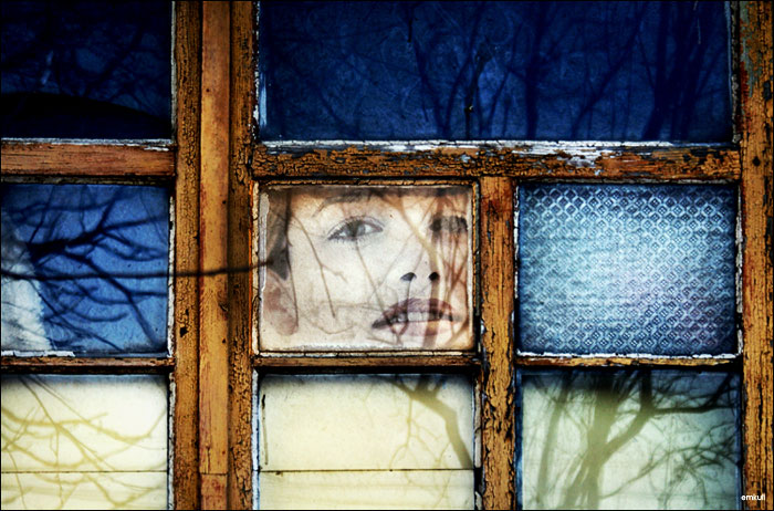 sie ist in der Nähe