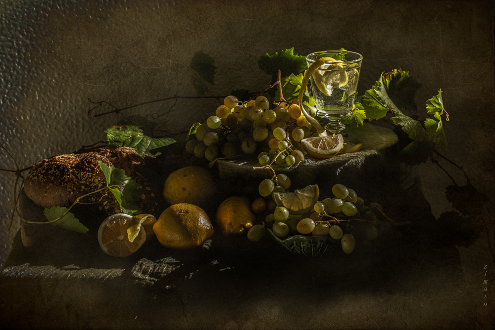 Stillleben mit Zitrone