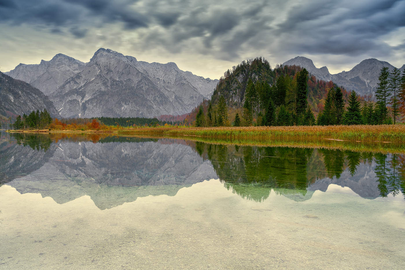 Wolkenstimmung am Almsee