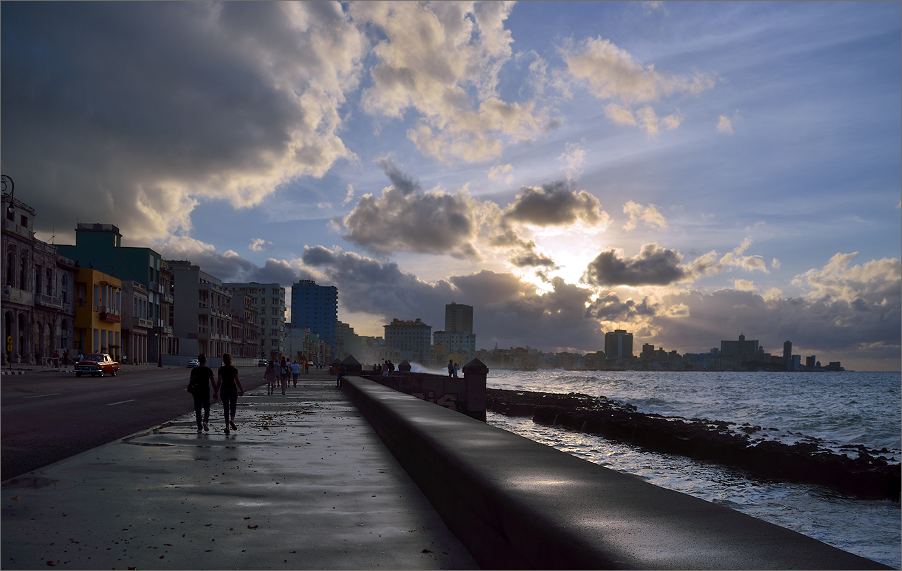 Am Abend nach dem regen