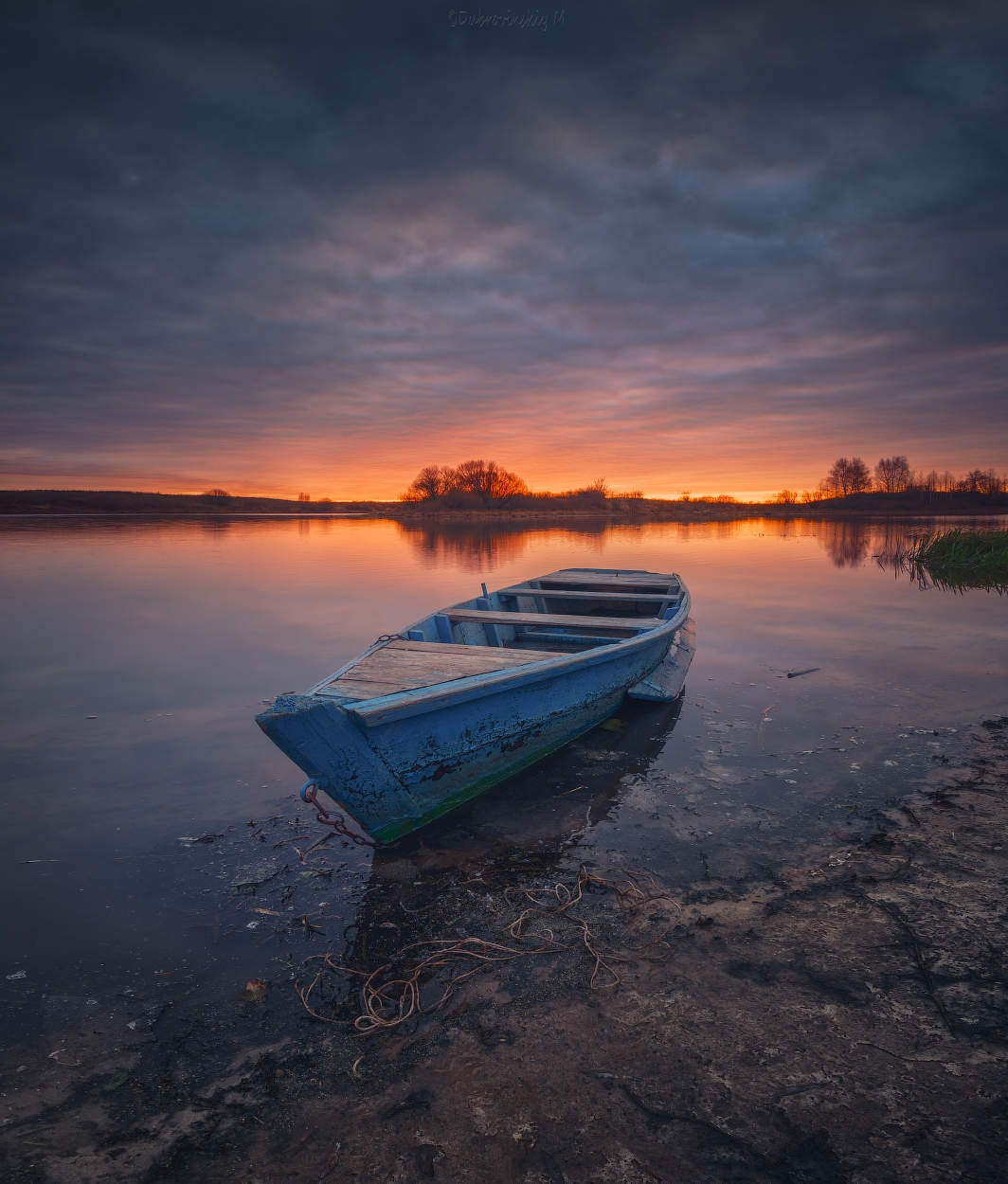 Herbst-Sonnenuntergang