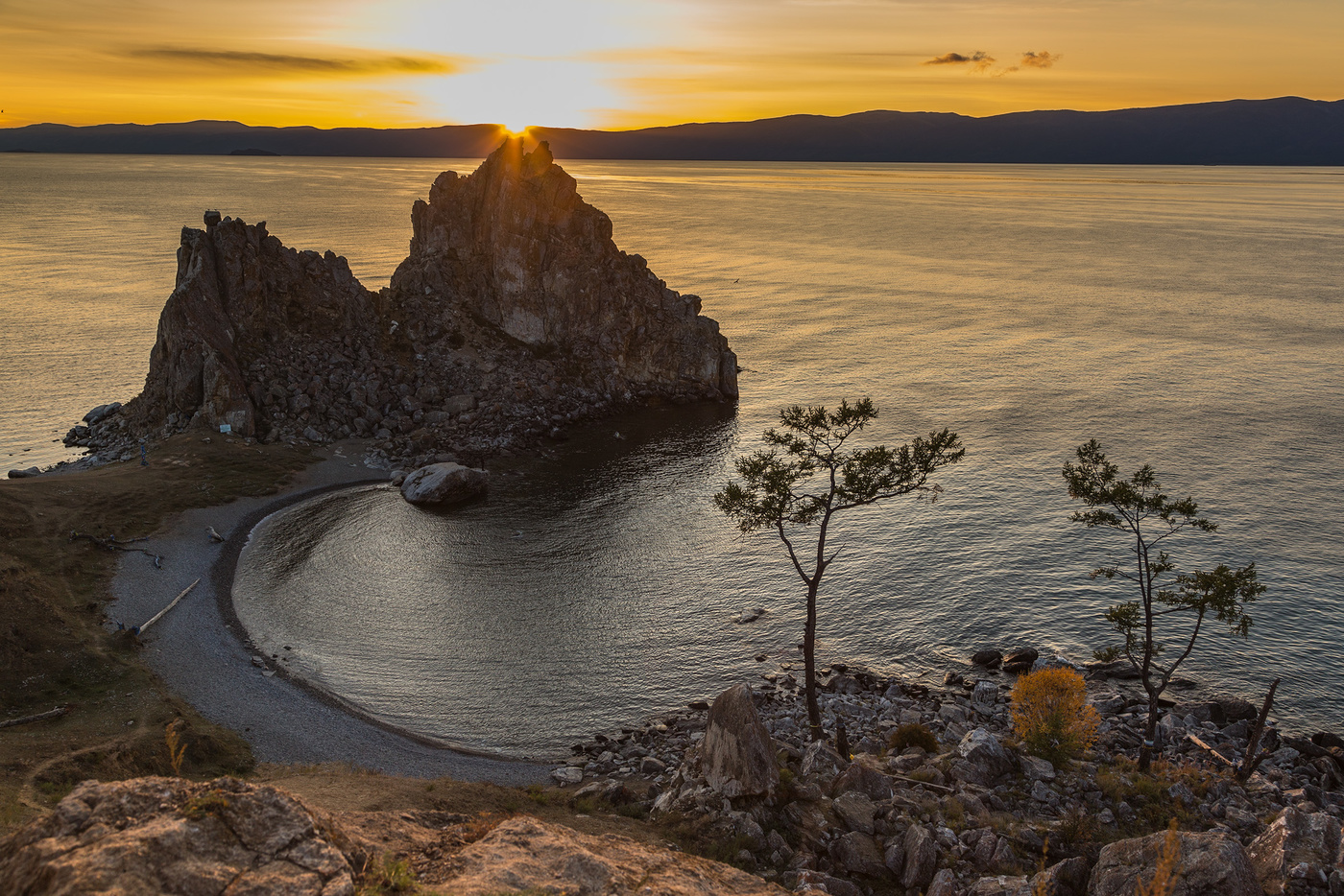 Sonnenuntergang auf der Insel