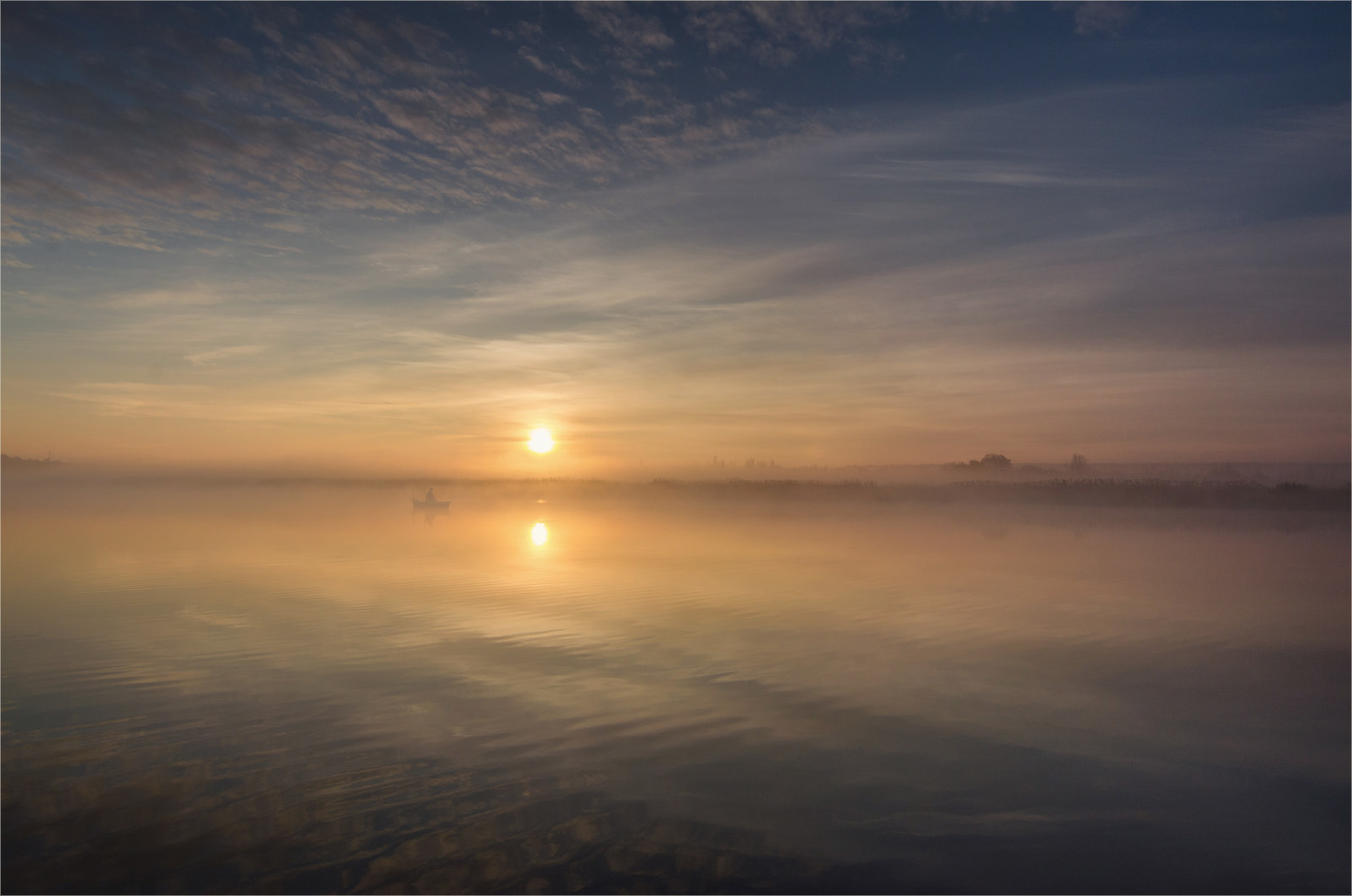 nebligen Morgengrauen