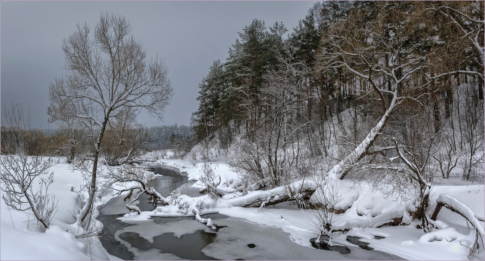 Am Morgen auf dem Fluss