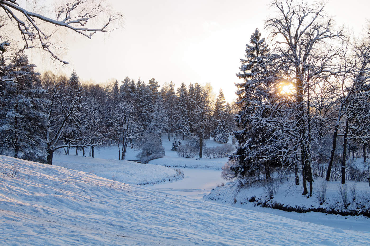 Sonnenuntergang im Winter
