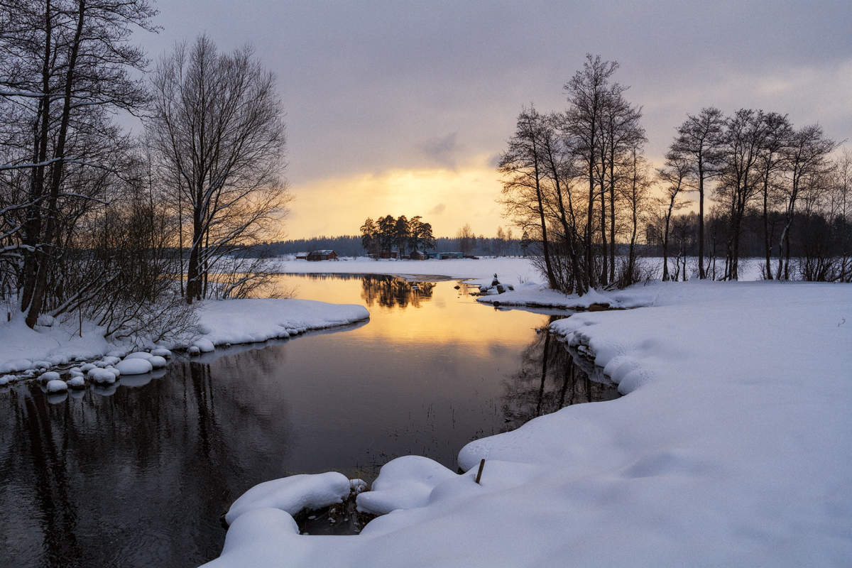 Sonnenuntergang im Winter