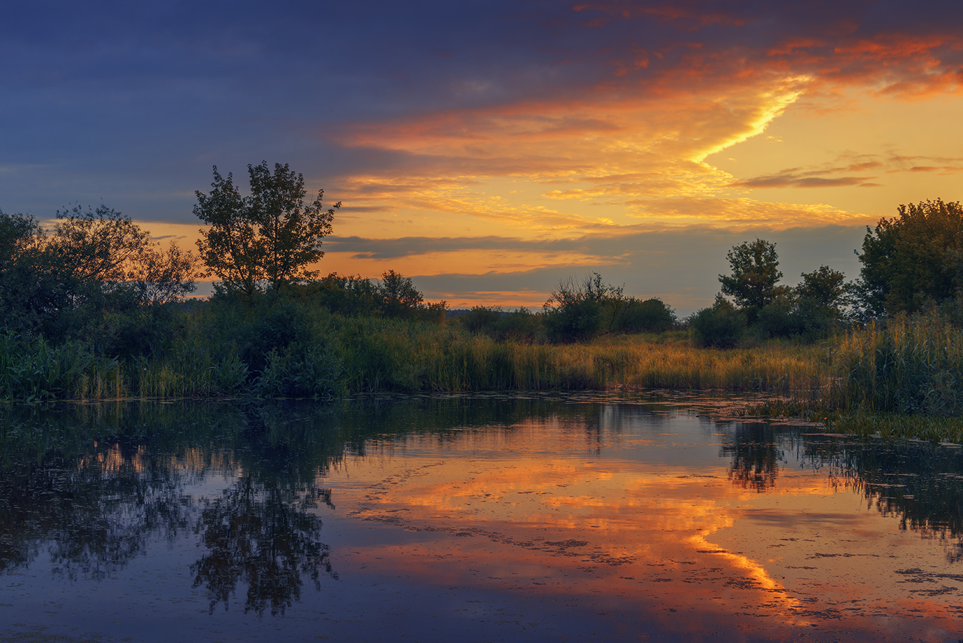 Sonnenuntergang auf dem Neman
