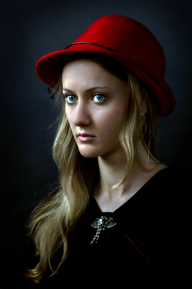 Mädchen in einem roten Hut ...