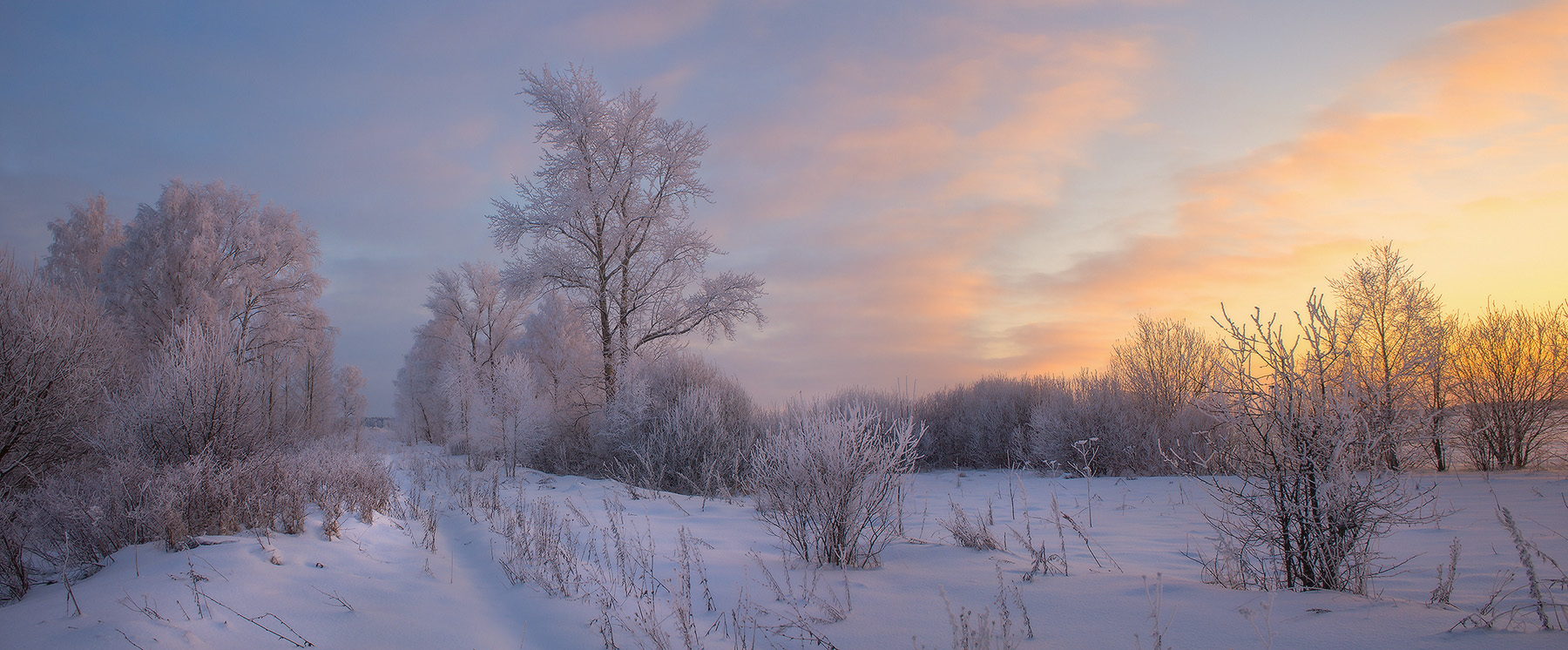 Sonnenuntergang im Winter