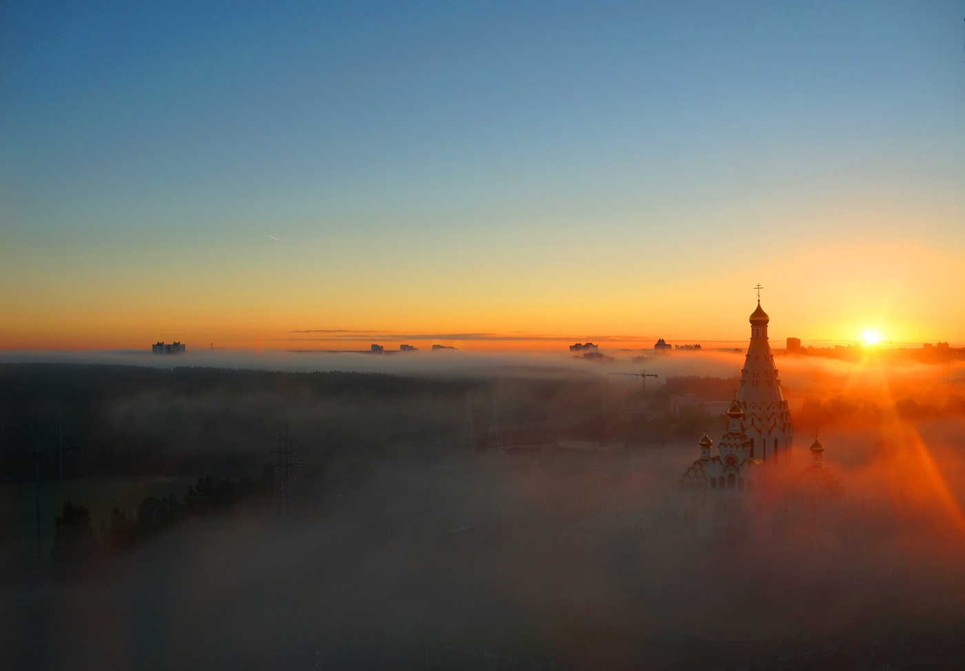 nebligen Morgengrauen
