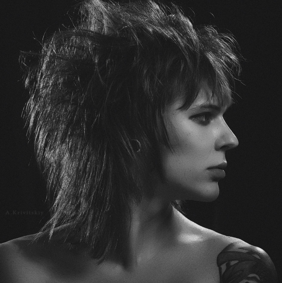 Portrait of a musician. Photo of the theater of Krivitsky.