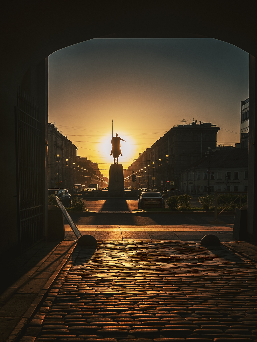 Mit dem Sonnenuntergang ...