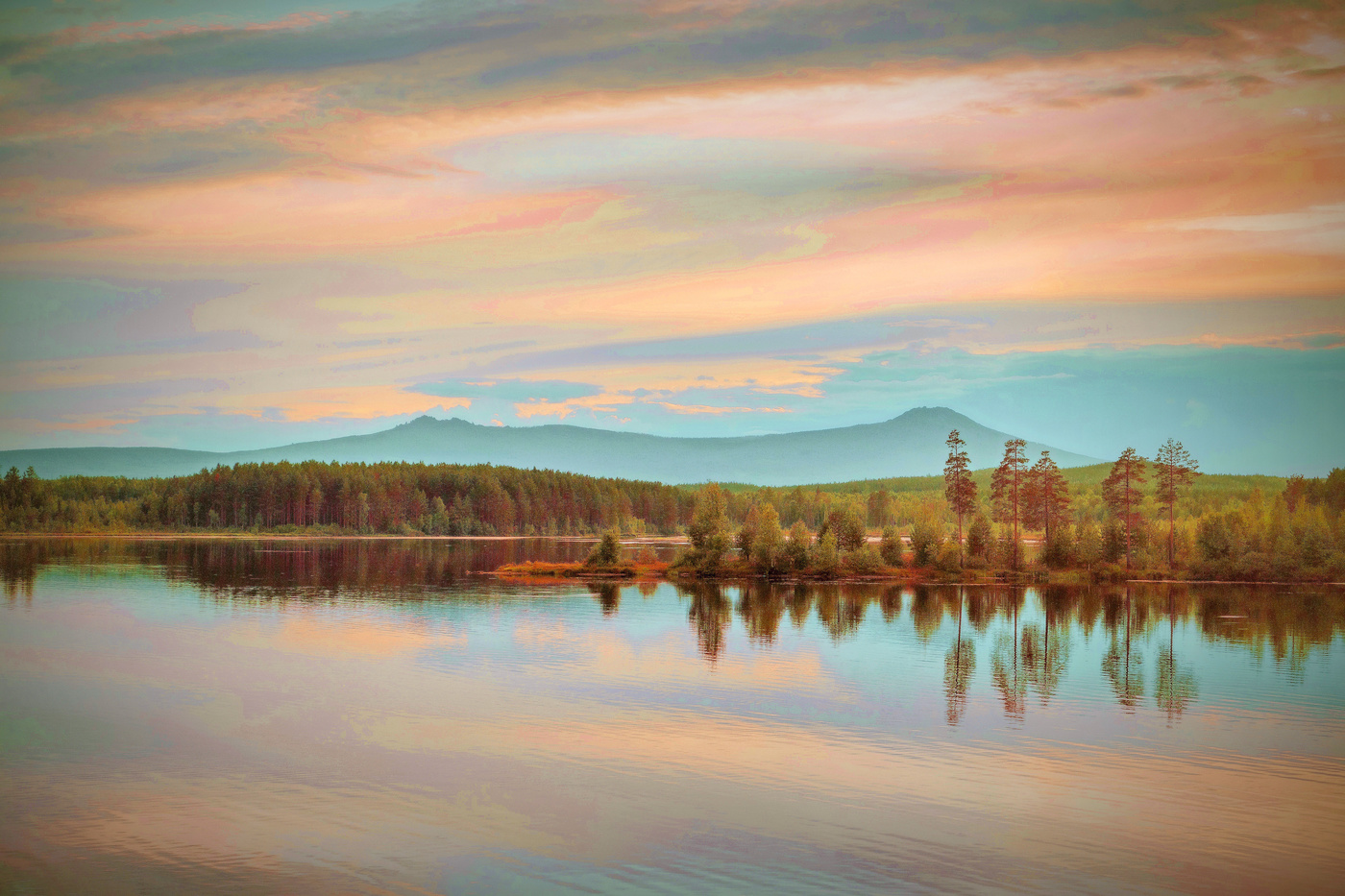 Aquarell Sonnenuntergang