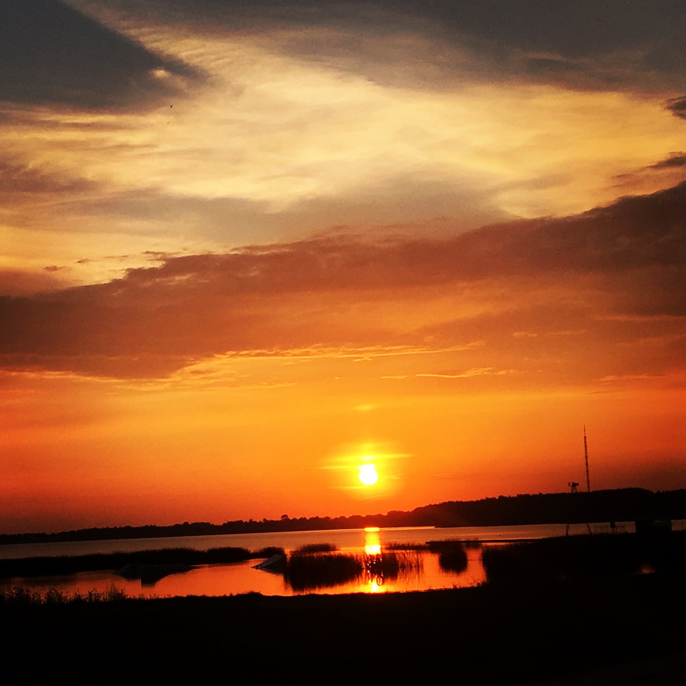 Herbst-Sonnenuntergang