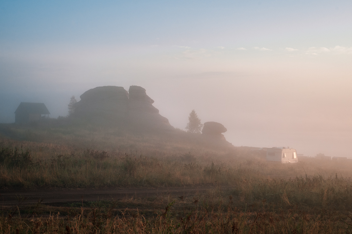 In der nebligen Dunst