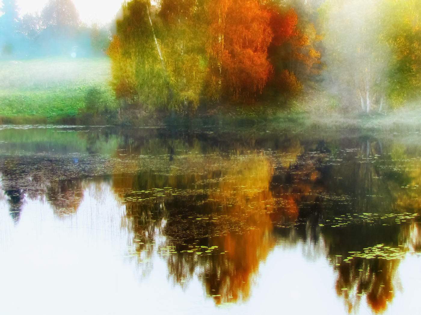 autumn landscape with reflektion