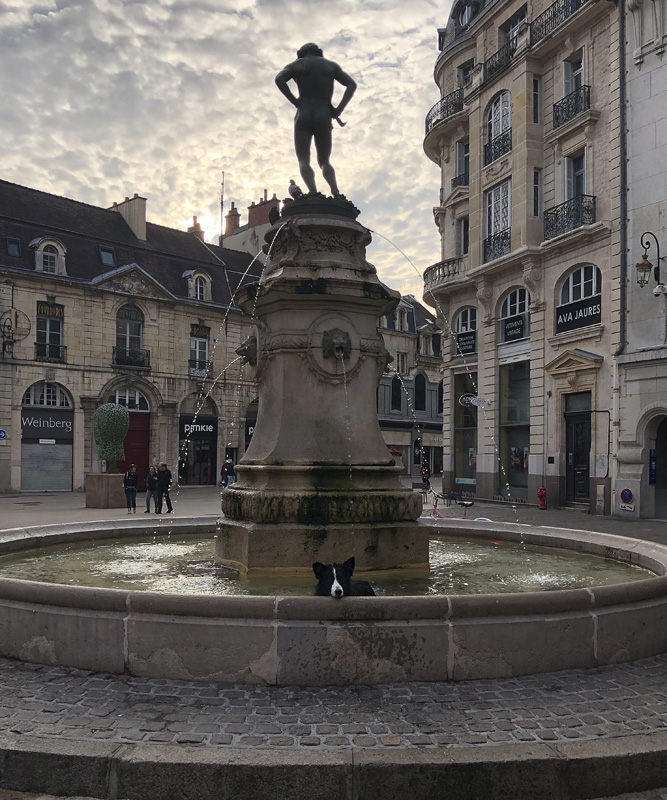 Porträt im Hintergrund