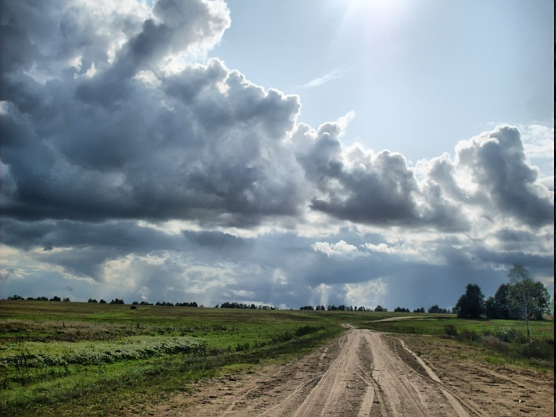 Himmel und die Straße