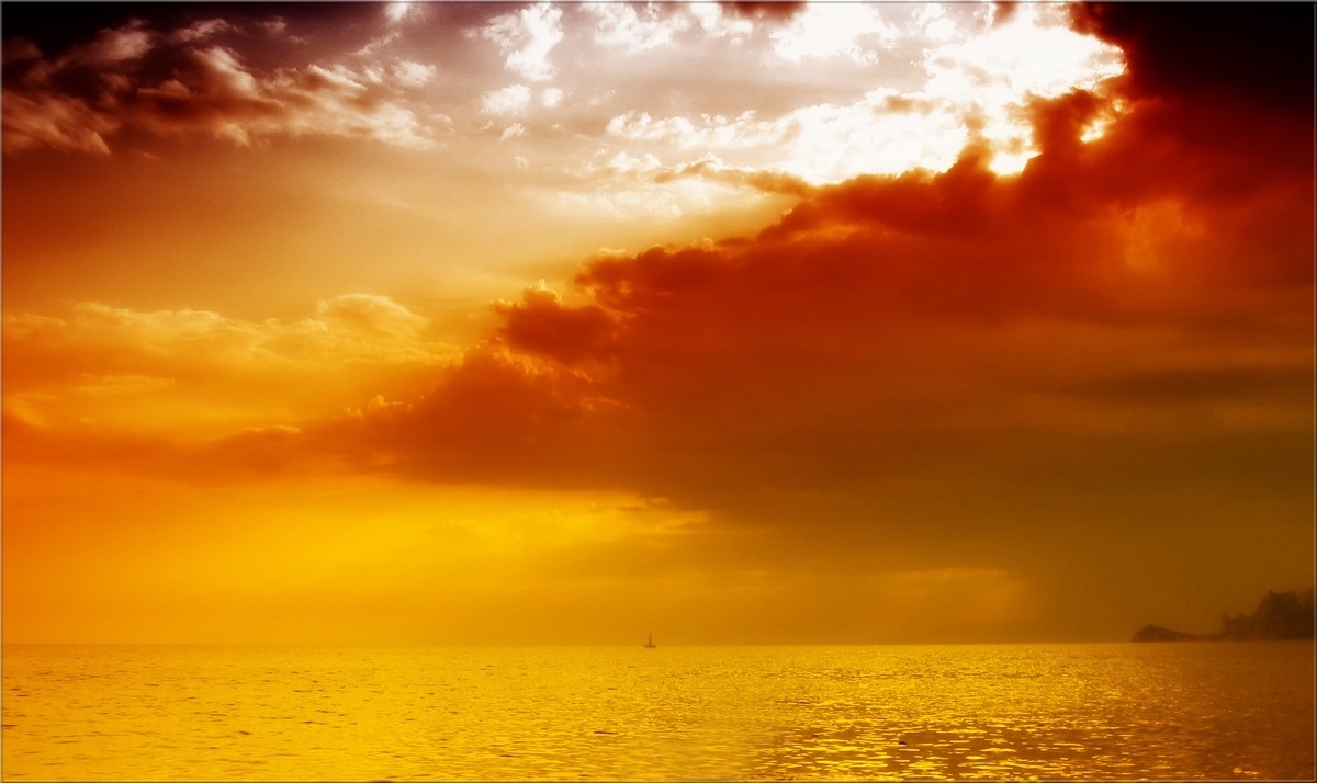 Auf der grünen Oberfläche des Meeres ... Nein, überhaupt nicht grün ...