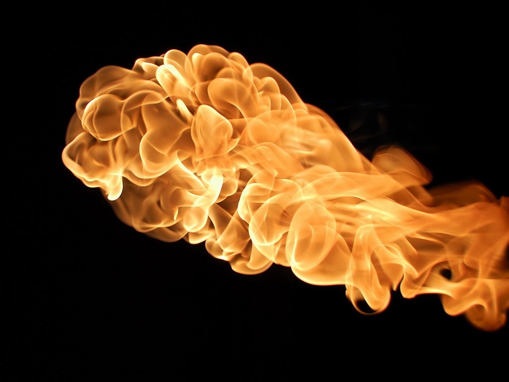 Hier ist ein er, das Feuer