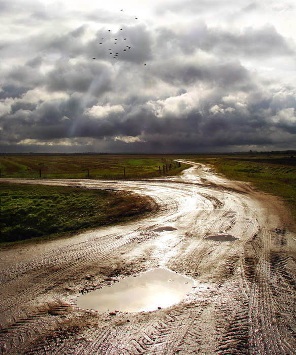Crossroads. Fingerprinting Herbst Straßen.