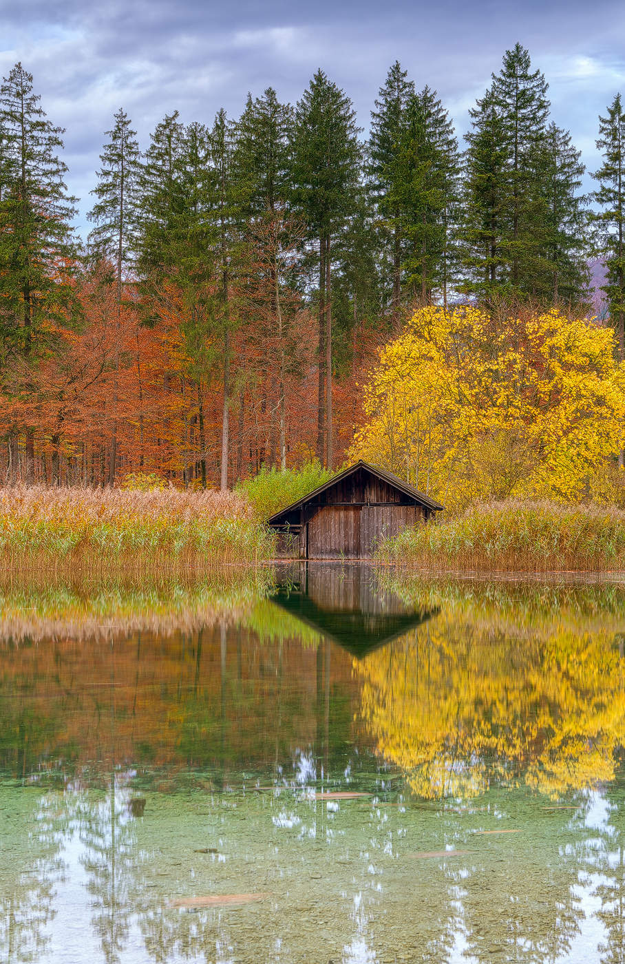 Hütte am Almsee