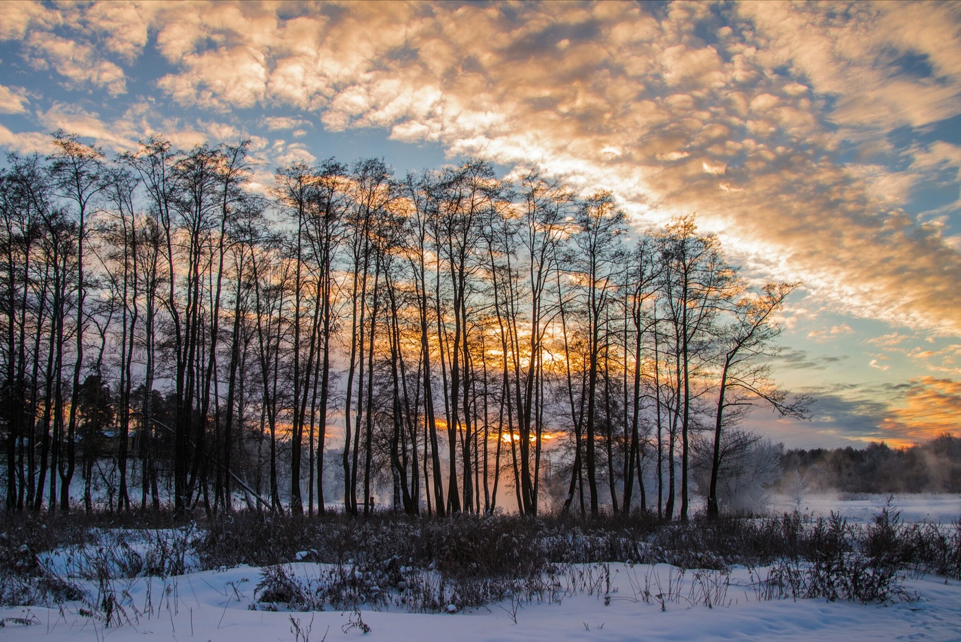 Sonnenuntergang im Winter