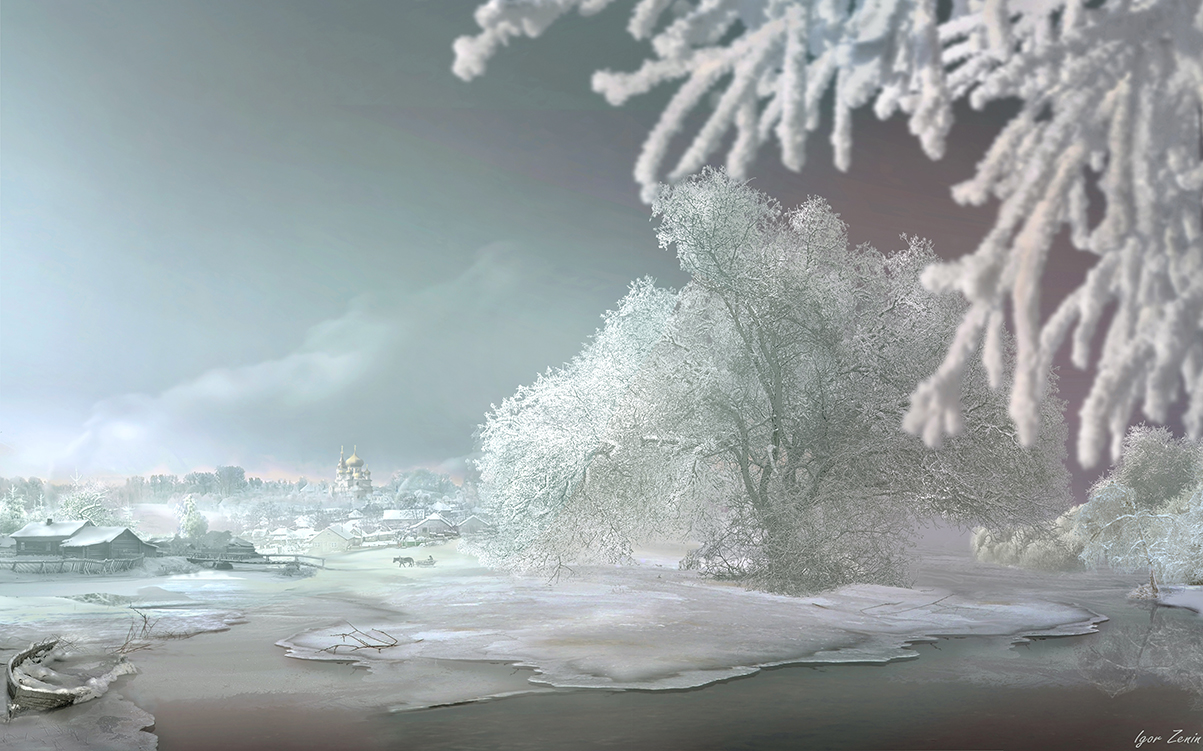 Sonnenuntergang im Winter