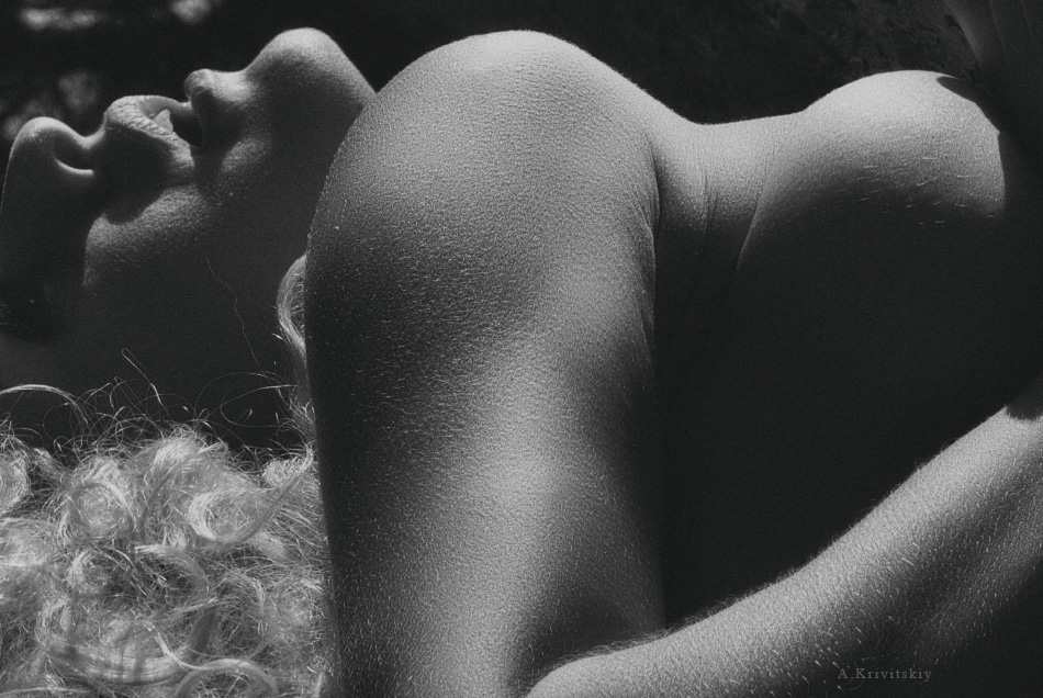 Portrait in profile. Body geometry A. Krivitsky.