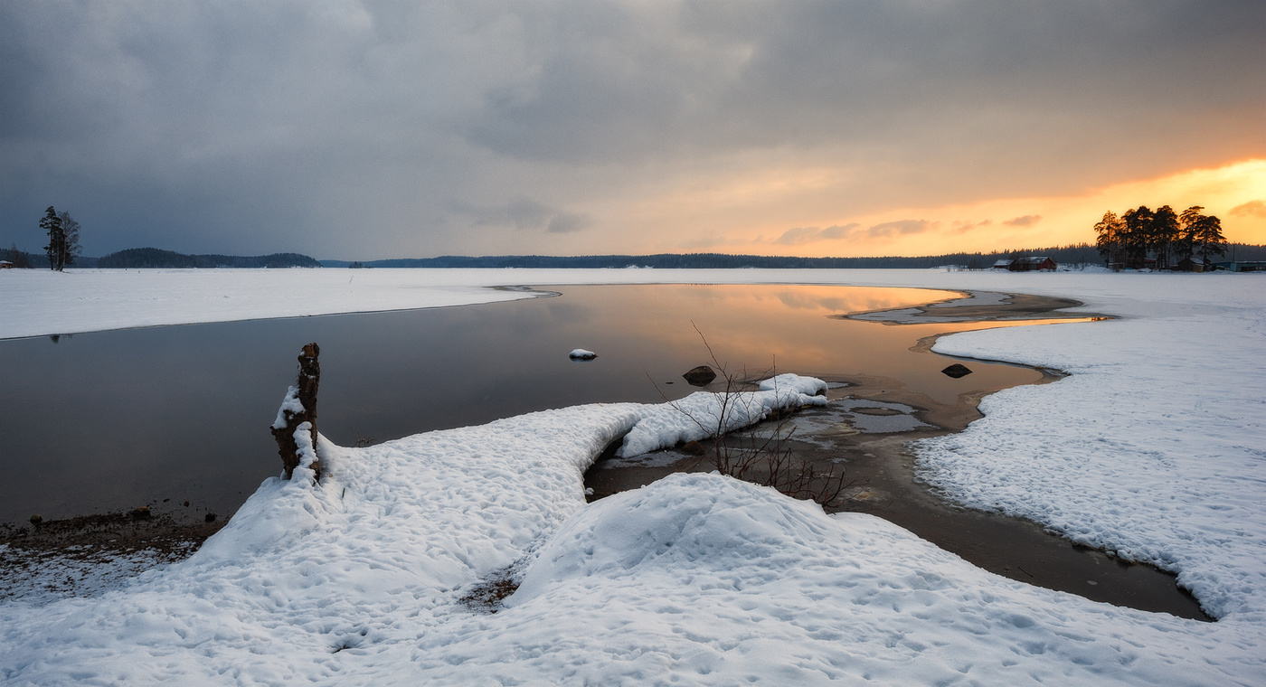 Sonnenuntergang im Winter