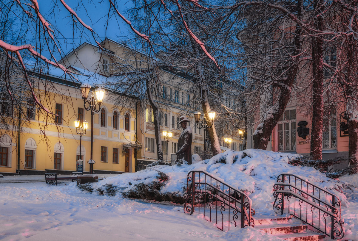 Winter morning in the old town