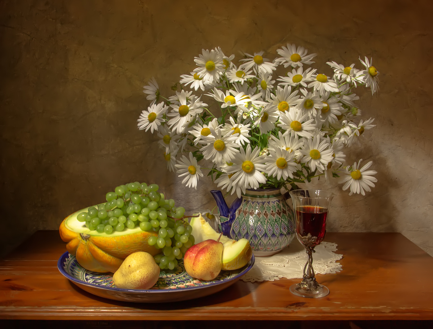 Mit Gänseblümchen ...